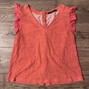 Azel Hazel Button Back Tank Medium EUC